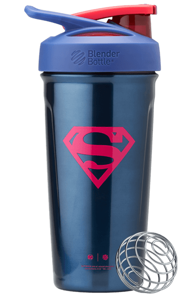 Red & Blue Superman Stainless Shaker. | Color#The Man Of Steel