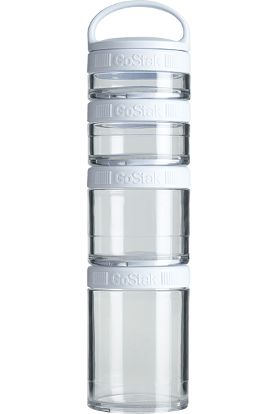 BlenderBottle - GoStak® - Starter 4Pak White | Size#Starter 4Pak_Color#White